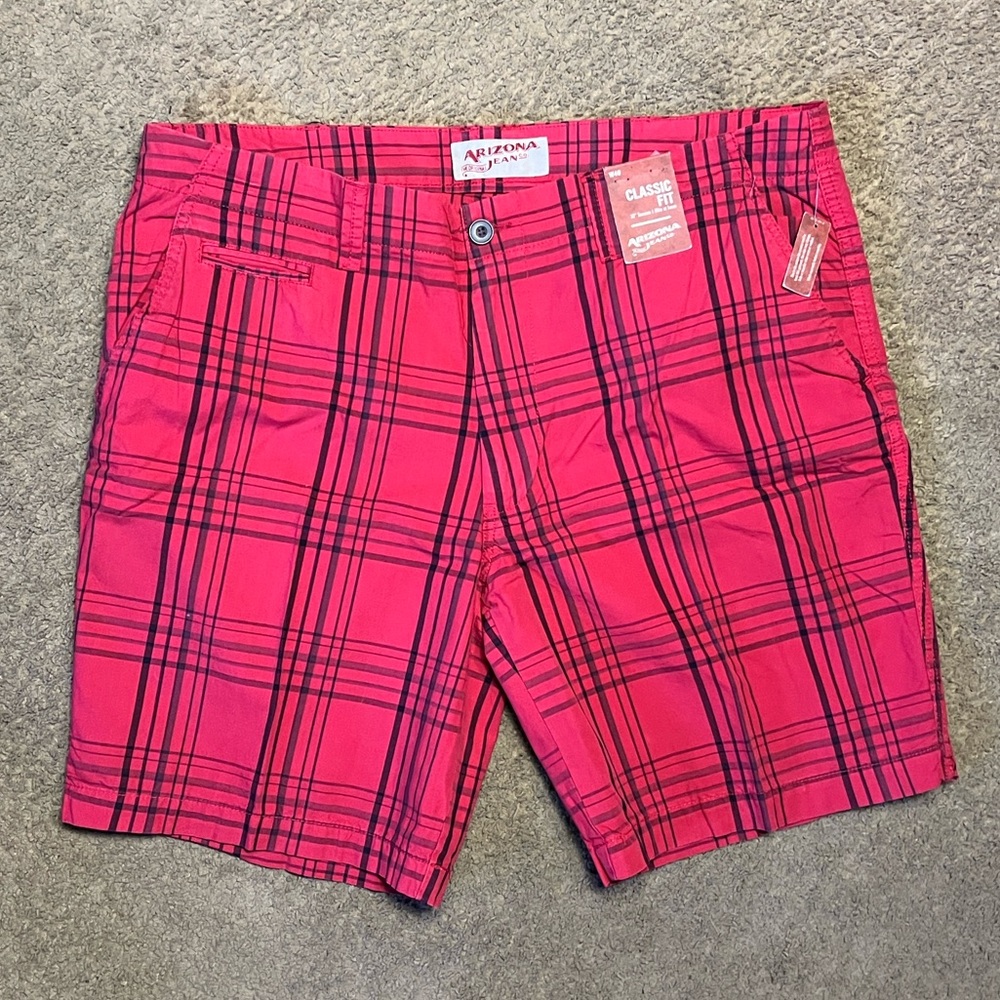 Arizona Jean Co. Classic Fit Plaid Shorts